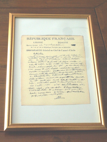 Lettre à Joséphine signée Bonaparte