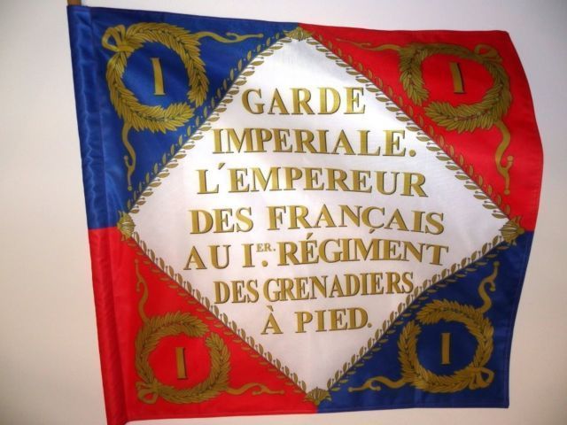 Porte drapeau Hachette N°1-1er régiment grenadiers à pied 1804 Flag bearer 